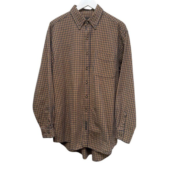 Abercrombie & Fitch Mens Shirt Medium Blue Plaid Long Sleeve VTG Preppy Y2K - Picture 5 of 12